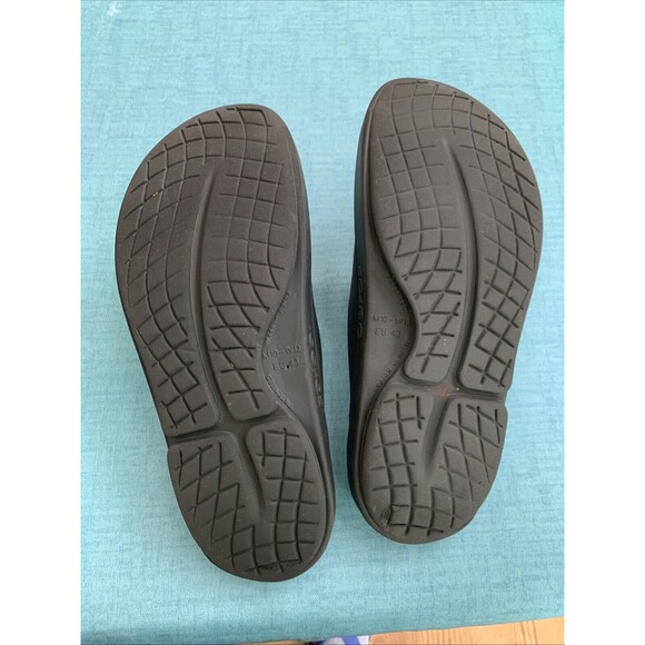 OOfos OOah Unisex Men 10 Women 12 Black Sport Recovery Slide Flip Flop Sandal - Picture 6 of 8